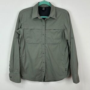 REI Coop Women's Outdoor Hiking Camping Fishing Button Up Top S Sage Green